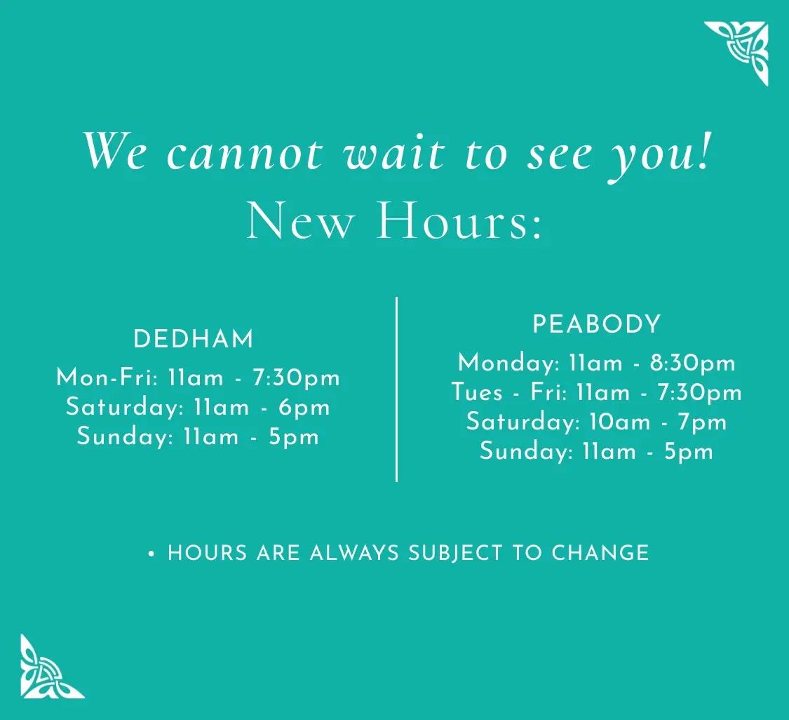 The Ultimate Dedham & Peabody hours
