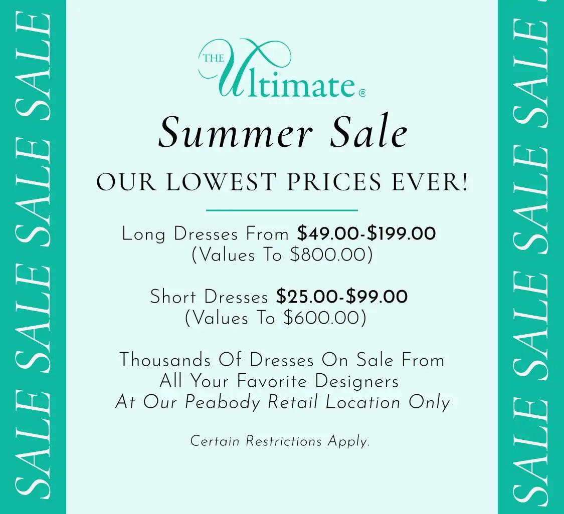 Summer Sale at The Ultimate