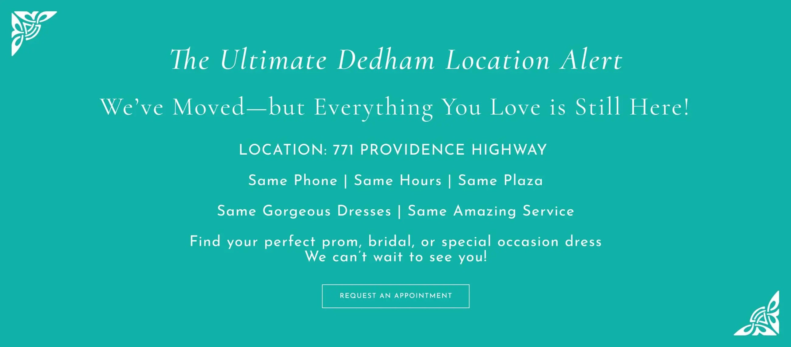 Dedham hours for The Ultimate Prom and Bridal