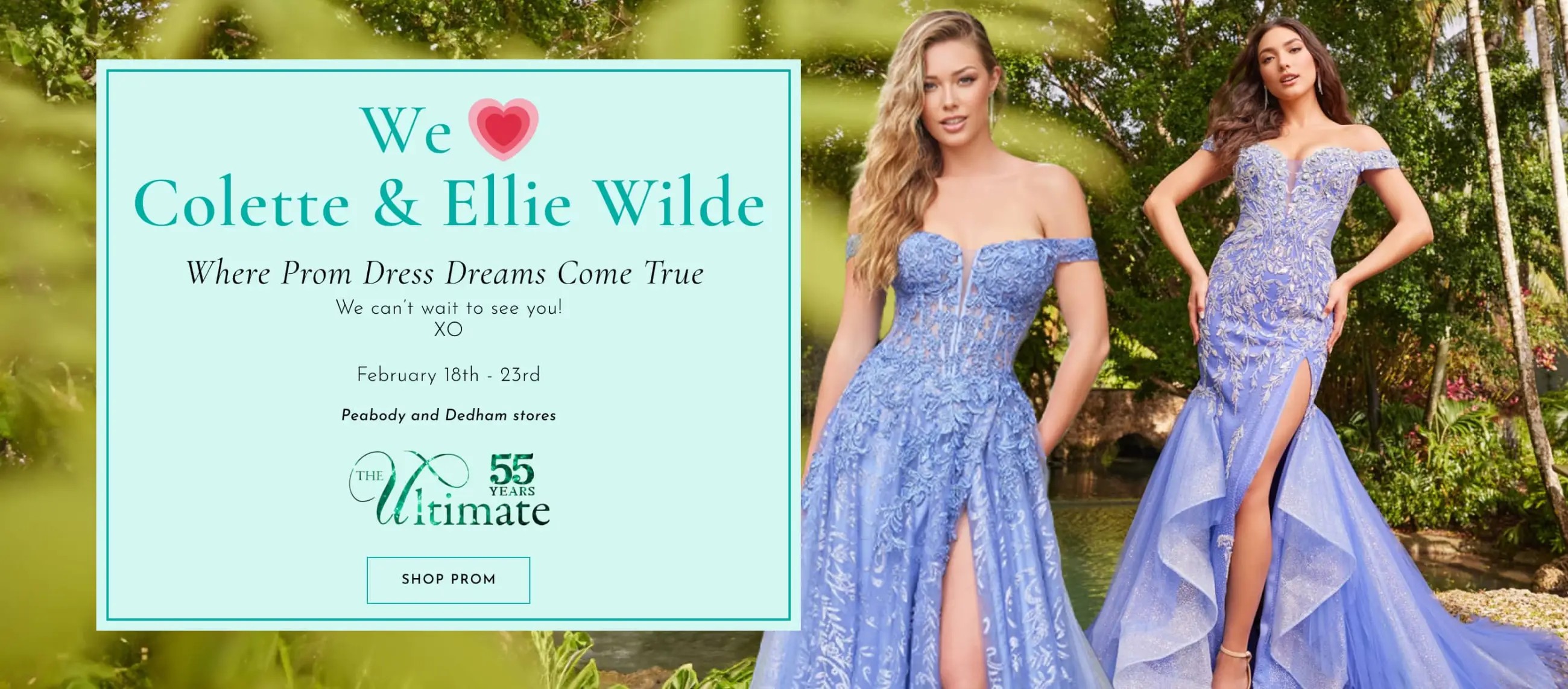 Ellie Wilde and Colette prom dresses at the Ultimate Prom & Bridal