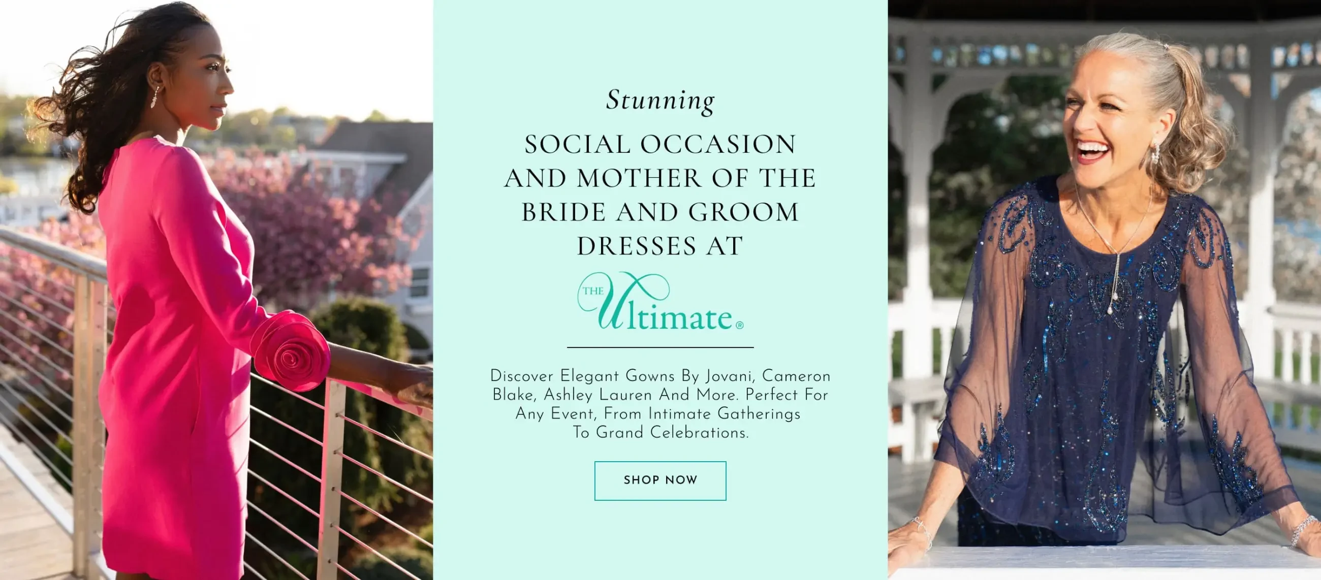 Social occasion and mother of the bride and groom dresses at The Ultimate