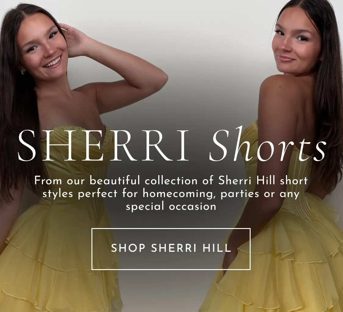 Sherri Hill short gowns at The Ultimate Prom & Bridal